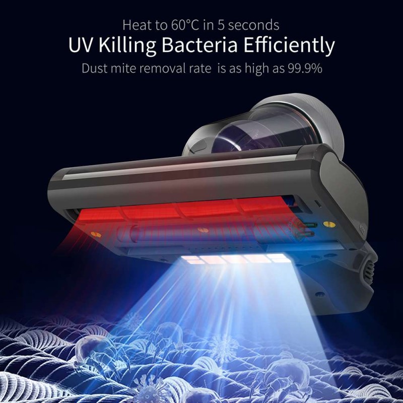 Jimmy JV35 Mattress Vacuum Cleaner for Mattresses with 700W Rated Power, UV Light - Grey