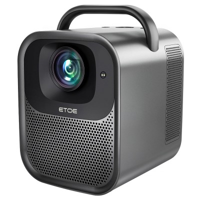 ETOE Seal Pro Projector, 1000 ANSI, Native 1080P, Google TV - Black