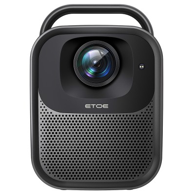 ETOE Seal Pro Projector, 1000 ANSI, Native 1080P, Google TV - Black