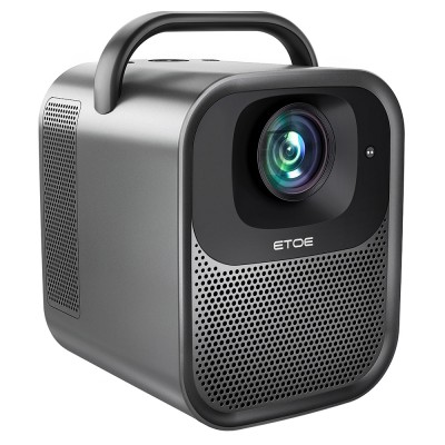 ETOE Seal Pro Projector, 1000 ANSI, Native 1080P, Google TV - Black