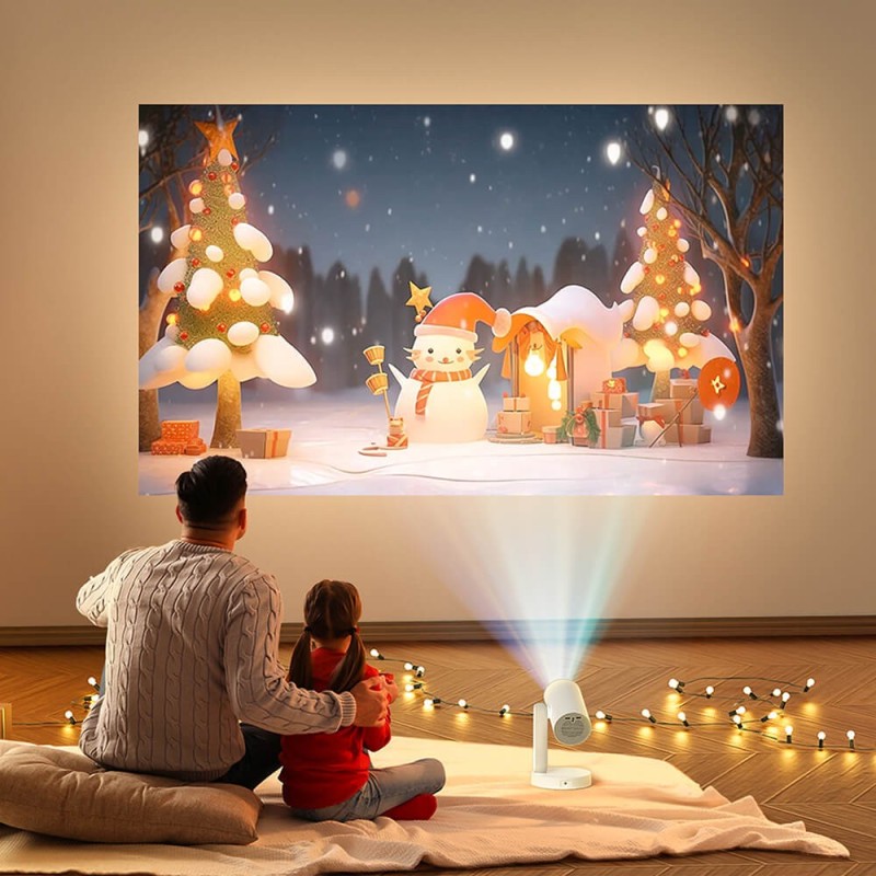 ETOE Starfish Projector, Native 720P Resolution, 300 ANSi Lumens, 140° Non-polar Rotation - White
