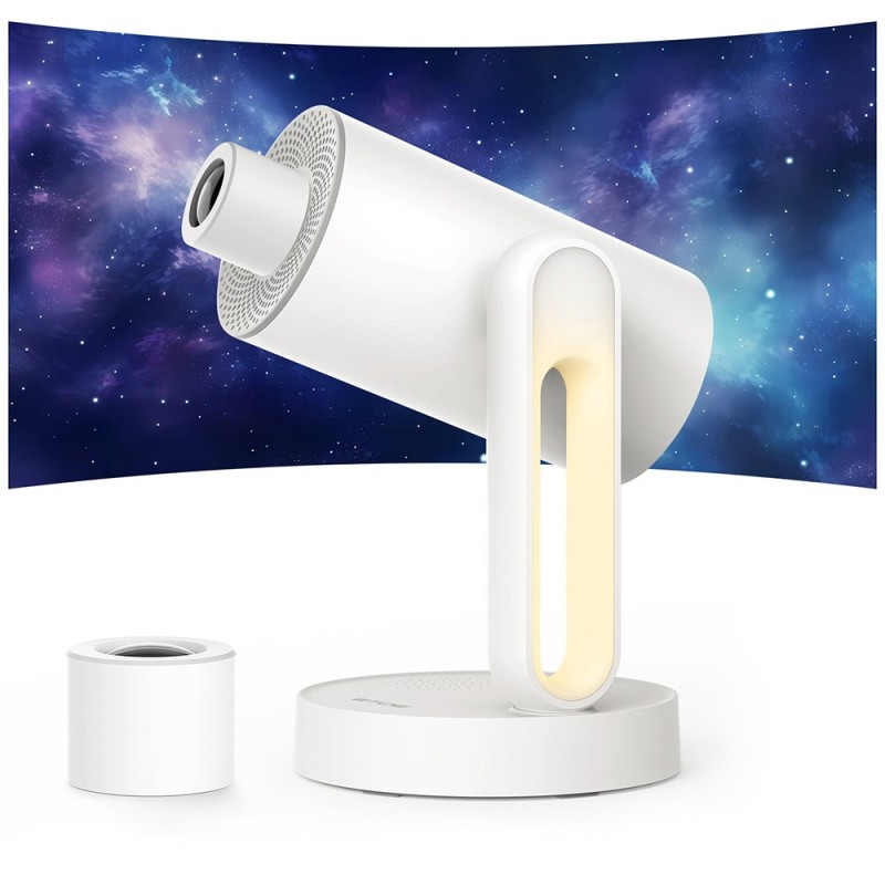 ETOE Starfish Projector, Native 720P Resolution, 300 ANSi Lumens, 140° Non-polar Rotation - White