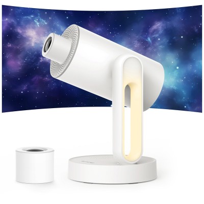 ETOE Starfish Projector, Native 720P Resolution, 300 ANSi Lumens, 140° Non-polar Rotation - White