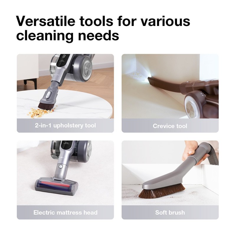 JIMMY  H10 Flex Cordless Handheld Vacuum Cleaner, 245AW Suction, 4 Cleaning Modes - Silver