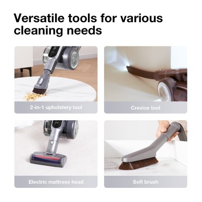 JIMMY  H10 Flex Cordless Handheld Vacuum Cleaner, 245AW Suction, 4 Cleaning Modes - Silver
