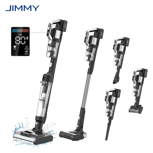 JIMMY PW11 Pro Max 460W 5-In-1 Cordless Vacuum & Washer, 21KPa 110AW Suction, Dual Brushrolls - Silver Black 2