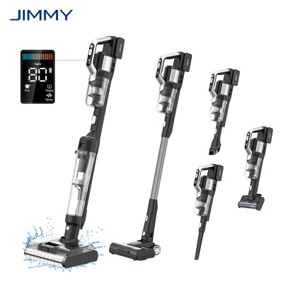 JIMMY PW11 Pro Max 460W 5-In-1 Cordless Vacuum & Washer, 21KPa 110AW Suction, Dual Brushrolls - Silver Black